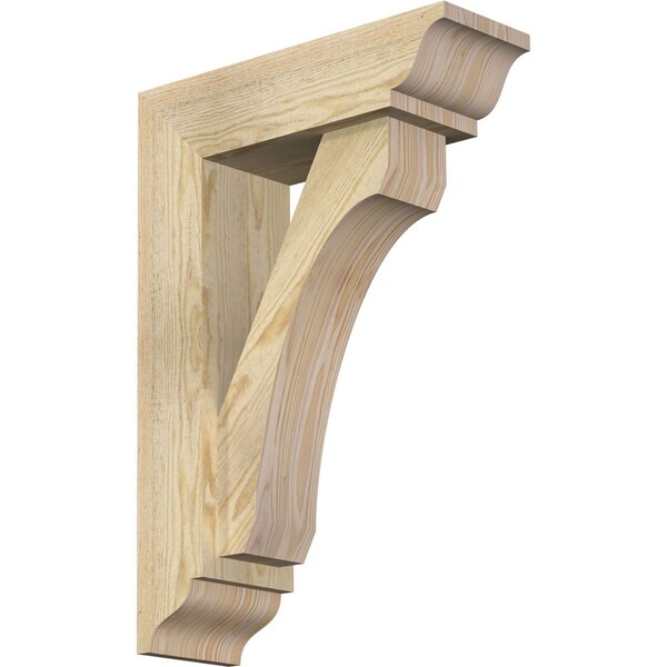 Ekena Millwork Legacy Traditional Rough Sawn Bracket w/ Offset Brace, Douglas Fir, 6"W x 18"D x 26"H BKT0604X18X26LEC01RDF - main